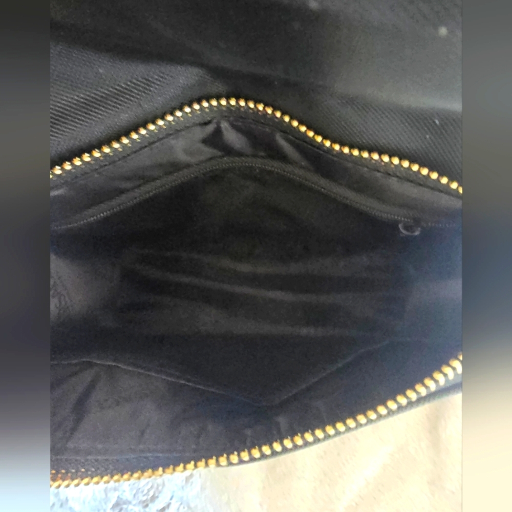 SOLD.           NWOT Versace Black Clutch/ Cosmetic Bag with Gold Accents!! - Picture 5 of 9